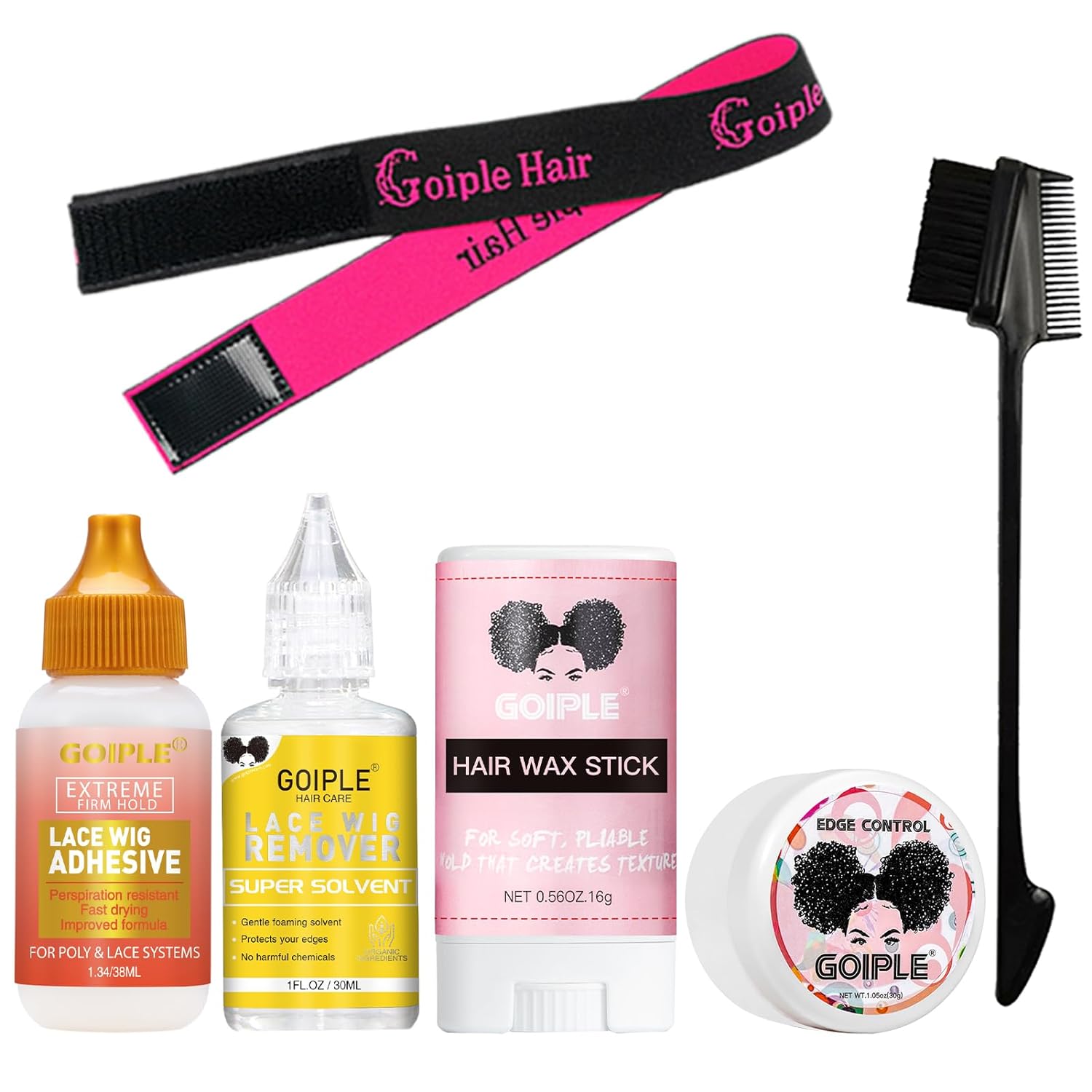 Wig Glue Lace Glue Waterproof Lace Front Wig Glue for Wigs with Tools