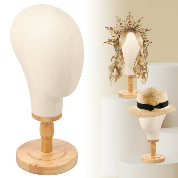 Wig Head Stand Easy to Install Hat Display Stand Practical Wig Head Display Stand Fabric Wig Head Detachable Wig Head Holder Stand for Wigs Hats Caps Headdress