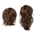 thumbnail image 1 of Wig Natural Hair & Extensions Messy Bun Hair Piece with Bendable Metal Wire 8 Inch Clip For Women Straight Hair Bun & Ponytail Extension Human Hair Clip In Ponytail Ext, 1 of 7
