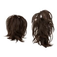thumbnail image 1 of Wig Natural Hair & Extensions Messy Bun Hair Piece with Bendable Metal Wire 8 Inch Clip For Women Straight Hair Bun & Ponytail Extension Human Hair Clip In Ponytail Ext, 1 of 7