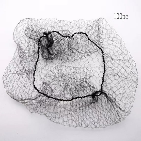 Wig Net Head Cover - Ponytail Hair Net, Body Straight Hair Block, Elastic Nylon Mesh, Lightweight Breathable, Hair Bun Holder for Women & Men, 100PCS Bag, Halloween, Christmas, Tha Makeup Organizers