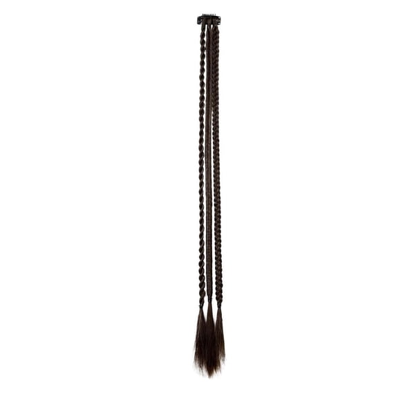 Elegant Synthetic Braided Ponytail Wig for Women Natural Looking Three Strand Plait Hair Extension with Water Drop Clip