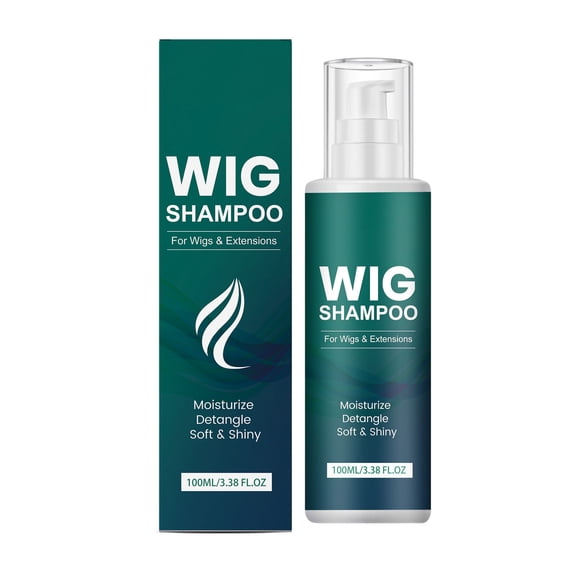 Wig Shampoo 100ml Gentle Cleansing Formula for Synthetic and Human Hair Wigs, Repairs Softens Adds Shine, Extends Wig Lifespan for Long-Lasting Care(Multicolor1pc)