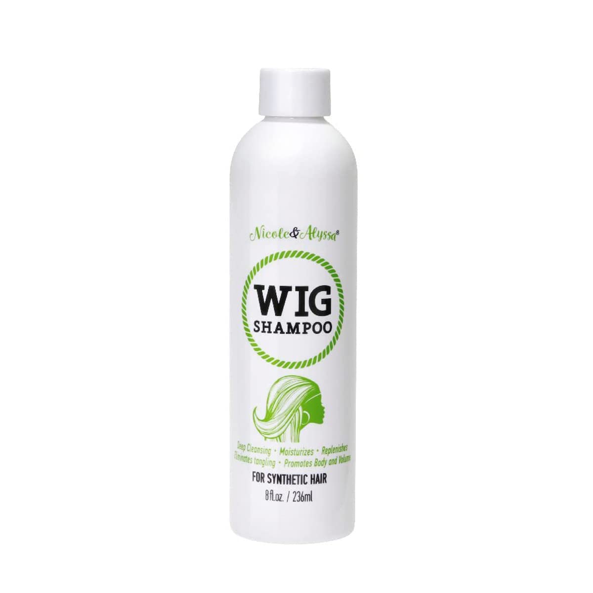 Wig Shampoo For Synthetic Hair 8oz Soak Rinse, Deep Cleansing