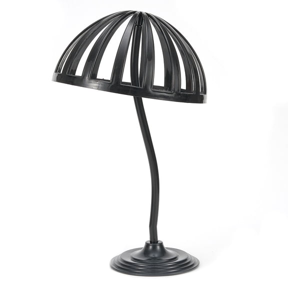 Wig Stand Holder Hat Stand Display, Stable Sturdy Wig Head Holder, Durable Hat Holder Storage Stand, Freestanding Wig Stand for Decoration Display Storage-Black