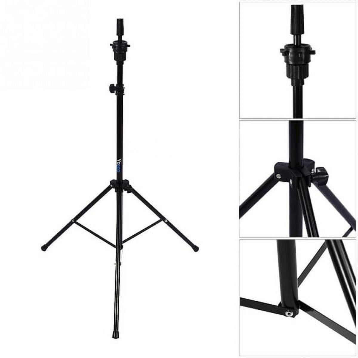 Wig Stand Tripod Mannequin Head Stand, Adjustable Wig Head Stand Holder for Cosmetology Hairdressing Training with T-with Wig Caps, T-Pins, Comb, Hair Clip, Carrying Bag