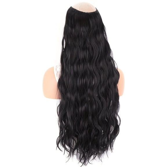 Wig Women's Medium Length One-piece Layered Long Curly Hair