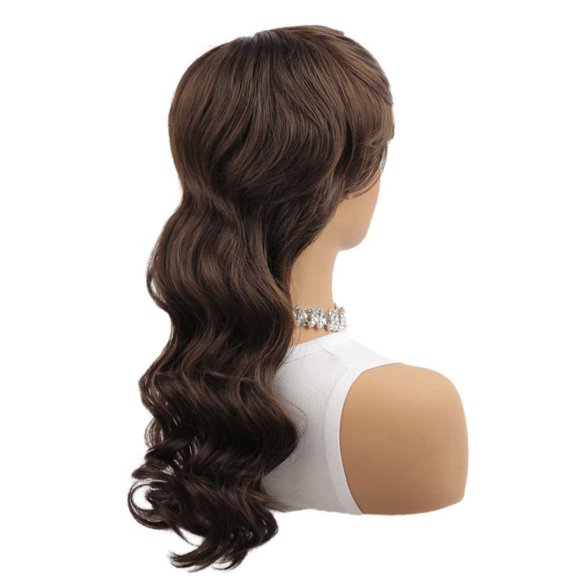 Wig female mullet head curly hair wig full head cover - high temperature silk long curly hair can be flat or slanted bangs S-024