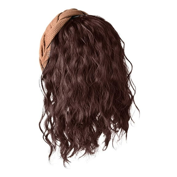 Wig for woman Wig extensions Water ripple half head cover Headband Short Cu