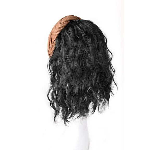Wig headband water ripple half headband natural fluffy GX volume hair L7D9