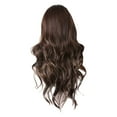 thumbnail image 1 of Wig with Bangs, Wigs for Women, Black Body Wig For Women With Medium Length Curly Hair, Brown 1B Wig European And Rose Mesh Matte Silk, 1 of 3