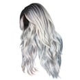 thumbnail image 1 of Wig with Bangs, Wigs for Women, Highlight-Dyed Medium Length Curly Hair Chemical Fiber Full Cover, 1 of 7