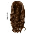 thumbnail image 1 of Wig with Bangs, Wigs for Women, Ladies Small Curly Hair Sets Wavy Curls Wig Can Be Straightened And Bent 28.3Inches ( Light Brown), 1 of 2