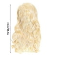 thumbnail image 1 of Wig with Bangs, Wigs for Women, Ladies Small Curly Hair Sets Wavy Curls Wig Can Be Straightened And Bent 28.3Inches (Pale Gold ), 1 of 2