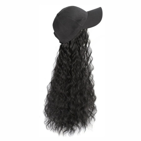 Wig with Bangs, Wigs for Women, Long CurlsWig Cap Long Hair Baseball Cap Ball Caps Casual Hat With Wig