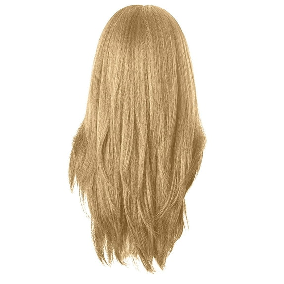 Wig with Bangs, Wigs for Women, Medium Hair Straight Hair Female Black European And Gradient Color Long Wig Chemical Fiber Any Face Wig