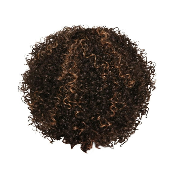 Wig with Bangs, Wigs for Women, Rose Hair Net Full Curly Wig Mix Colors Bob Hair Black Women Synthetic Wigs