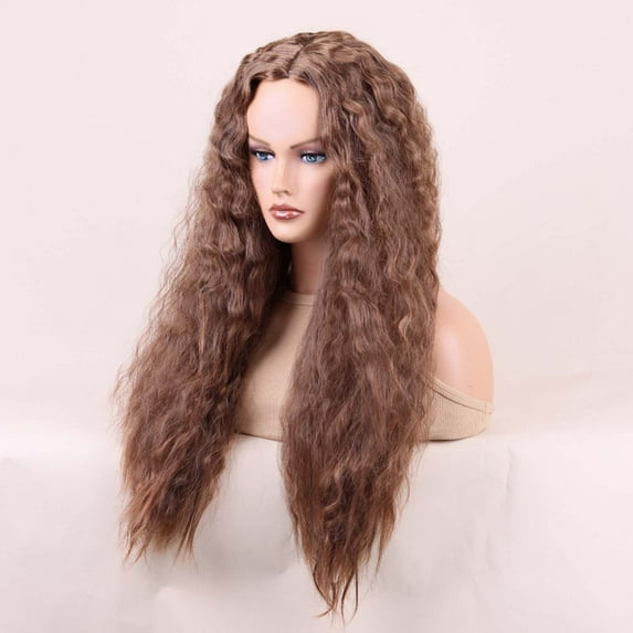 Wig with Bangs, Wigs for Women, Wig For Women With Long Curly Hair Fashionable Synthetic Fiber Wig 70cm