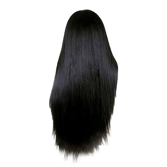 Wig with Bangs, Wigs for Women, Wig Long Straight Hair Split Black Wig Women's Long Hair Waist Buckle Net