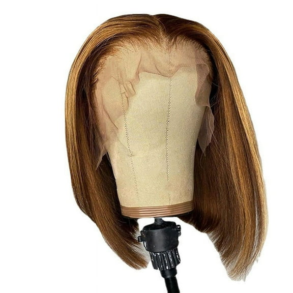 Wig with Bangs, Wigs for Women, Wig Women's Fashion Center Split Head Shoulder Length Clavicle Hair High Temperature Silk Wig Full Head Cover