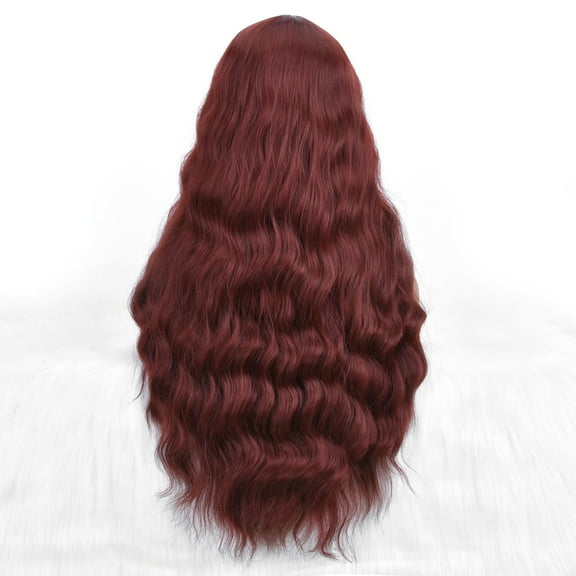 Wig with Bangs, Wigs for Women, Wig Women's Wavy Long Curly Hair With Natural Bangs In The Center