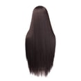 thumbnail image 1 of Wig with Bangs, Wigs for Women, Women's Fashion Long Straight Hair Wigs Rose Mesh Synthetic Fiber, 1 of 2