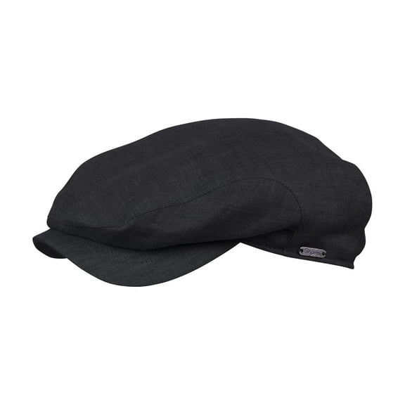Wigens Classic Ivy 100% Linen Summer Cap 58, Black