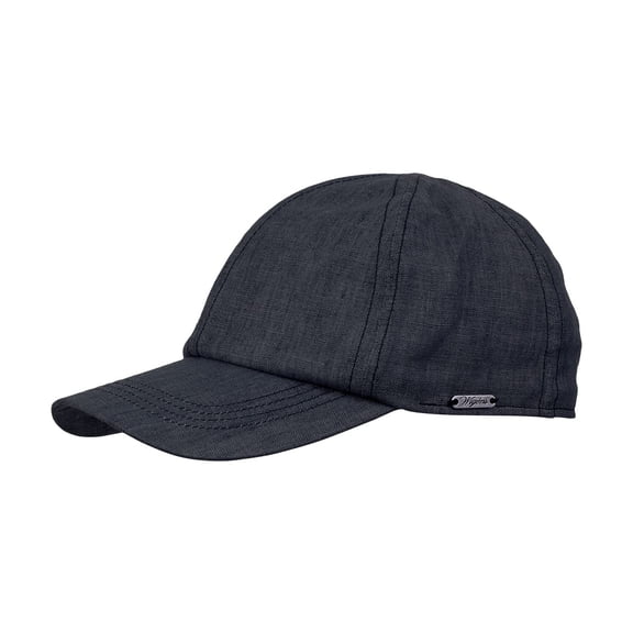 Wigens Classic Linen Light and Fresh Baseball Cap with Mesh Lining Black, 57, Numeric_0