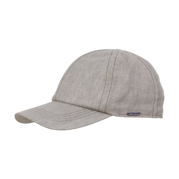 Wigens Classic Linen Light and Fresh Baseball Cap with Mesh Lining Khaki, 62, Numeric_0