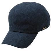 Wigens Kent 100% Wool Baseball Cap with Earflaps Blue Melange