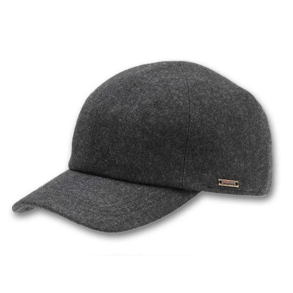 Wigens Kent 100% Wool Baseball Cap with Earflaps