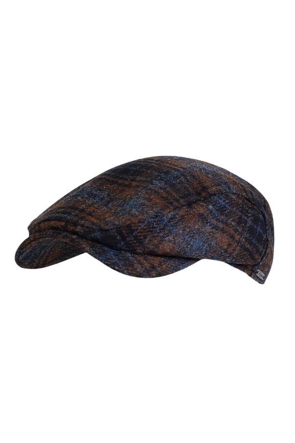 Swedish Plaid Contemporary Cap- 100% Pure New Wool 101341 Navy 60
