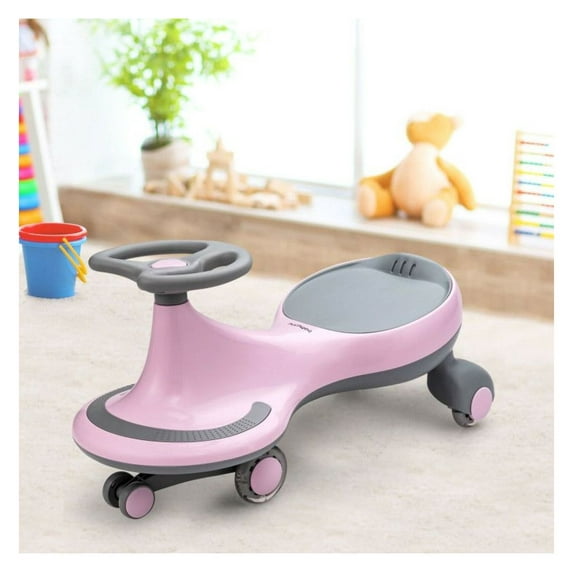 Wiggle Car Ride-On Toy - Flashing Wheels, Twist & Turn - Ages 2+, 110lbs Capacity