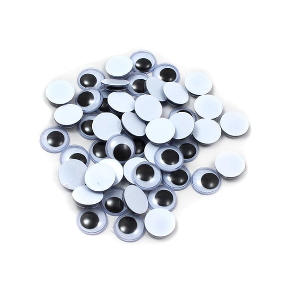 Wiggle Eyes 12mm, Black, 50 Per Pack, 24 Packs