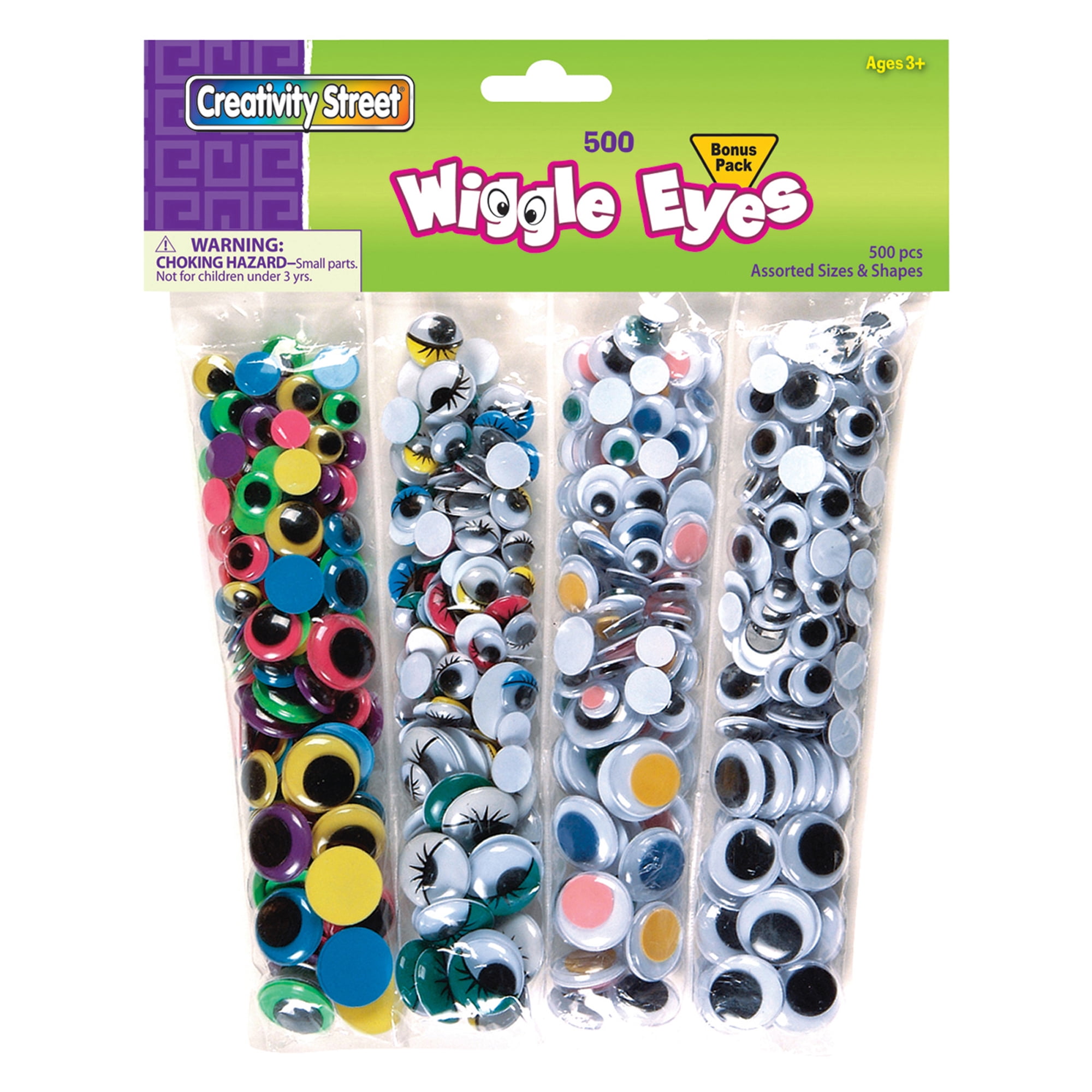 Colorations® Self-Adhesive Wiggly Eyes in Tray - 875 Pieces