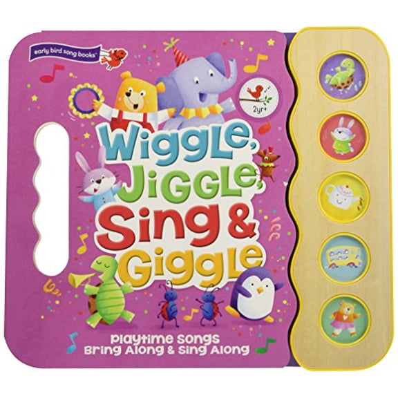 Pre-Owned Wiggle, Jiggle, Sing & Giggle: 5 Button Children's Sound Book, Early Bird Song Books 5 Button, by Scarlett Wing, Cottage Door Press, Board Book, Kids & Family, English