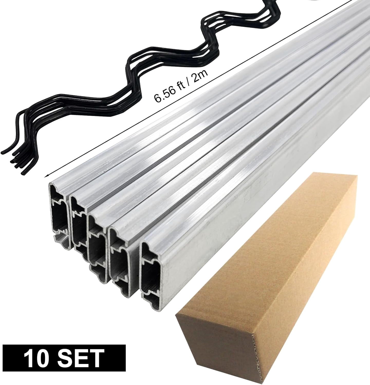 Wiggle Wire & Lock Channel Kit, PVC Coated Spring Wire with Aluminum ...