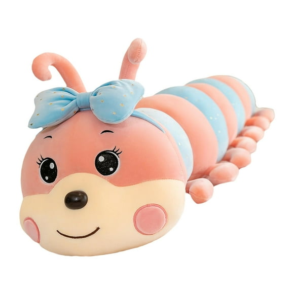 Wiggler Worm Cushion Sleeping Pillow Doll for Toddlers - Pink