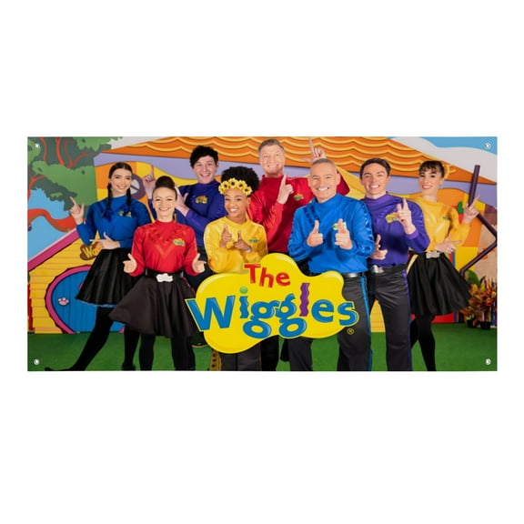 Wiggles-Theme Backdrops Banner Birthday Party Decor Supplies Personalized Party Backdrop Decoration,5x3ft150x90cm