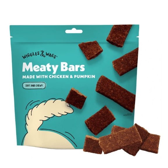 Wiggles & Wags Meaty Bars Dog Treats 16 OZ