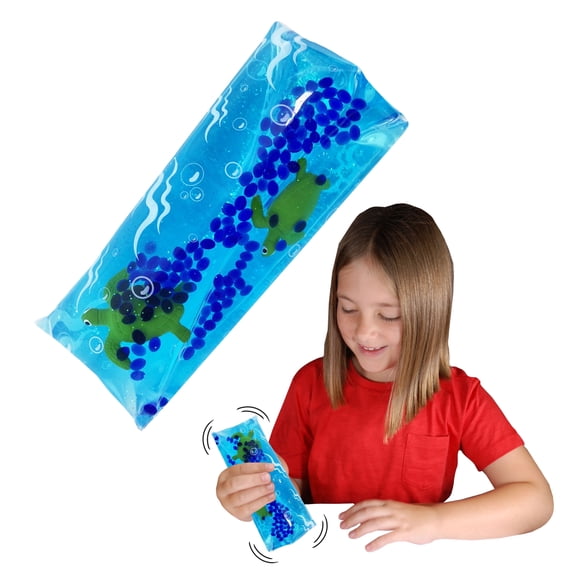 Wiggly Jiggly - Sea Turtle by Deluxebase. Sea Turtle Water Snake Fidget Toy for Stress and Anxiety Relief. Sensory Squeeze Toy for Kids and Adults.