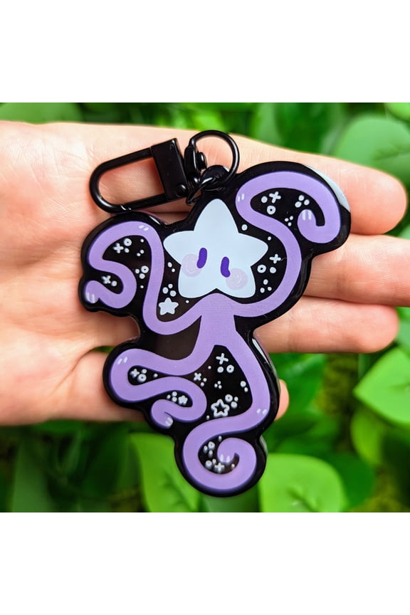 Wiggly Star Baby Acrylic Keychain Cute Kawaii Celestial Character Bag Charm