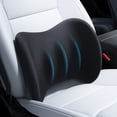 thumbnail image 1 of Wigoo 2026 Lumbar Support Pillow for Car [Ergonomic Design, Pressure Relief] Back Cushion for Driving Seat, Back Support Pillow for Car-Office Chair, Fits All Vehicles (Black 1-Pack), 1 of 9
