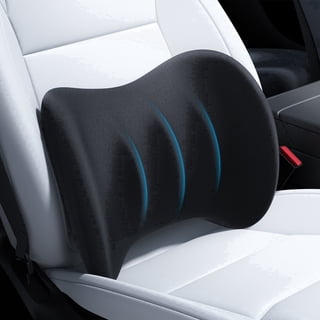Wigoo 2026 Lumbar Support Pillow for Car [Ergonomic Design, Pressure Relief] Back Cushion for Driving Seat, Back Support Pillow for Car-Office Chair, Fits All Vehicles (Black 1-Pack)