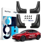Wigoo 2026 New Tesla Model Y Juniper Accessories Mud Flaps No Drilling, Stay Clean, Protect Paint, All Weather Guards Body Kits for Tesla New Model Y 2025 2026 Juniper, Thicker Version Set of 4