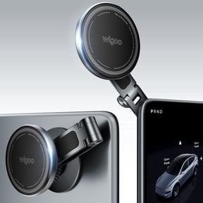 Wigoo Tesla Phone Mount, 360 Adjustable Hidden Design, Strongest Magnet for MagSafe, No Drop No Scratch Tesla Phone Holder for All Phone, Tesla Model Y Model 3 Accessories