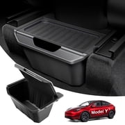 Wigoo Upgrade Tesla Model Y Accessories Rear Center Console Organizer [Partitioned Storage & Stable Installation] Backseat Storage Box for Tesla Model Y 20202025 Not Fit Model Y Juniper