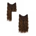 Wigs for Black Women Human Hair Glueless, Brown Wire Hair Extension