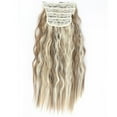 Wigs Human Hair, Long Curly Hair Wig with Water Ripple to Increase Hair