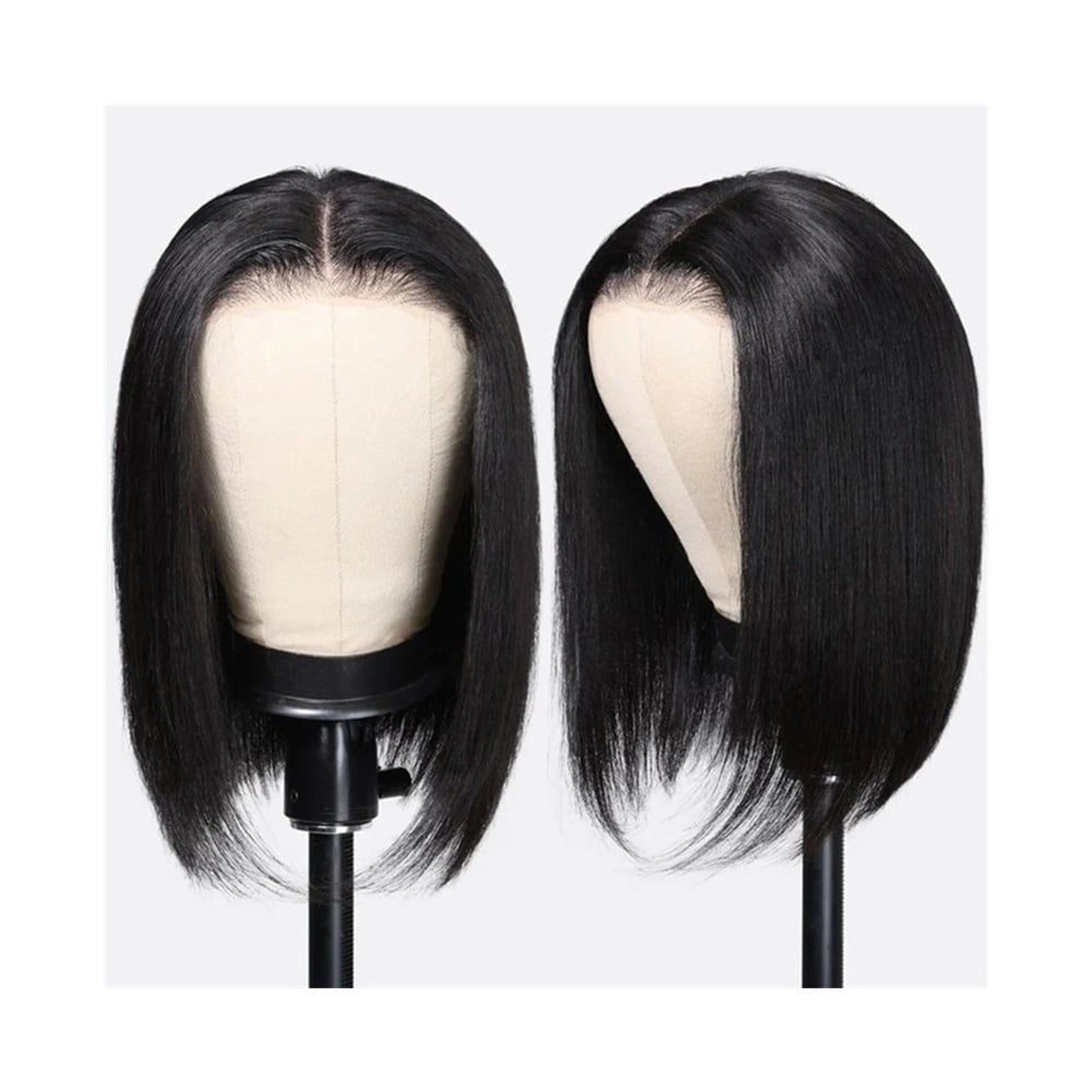 Wigs Human Hair Pre Cut No Glue 6*4 Lace Closure Bone Straight Wigs Pre Plucked